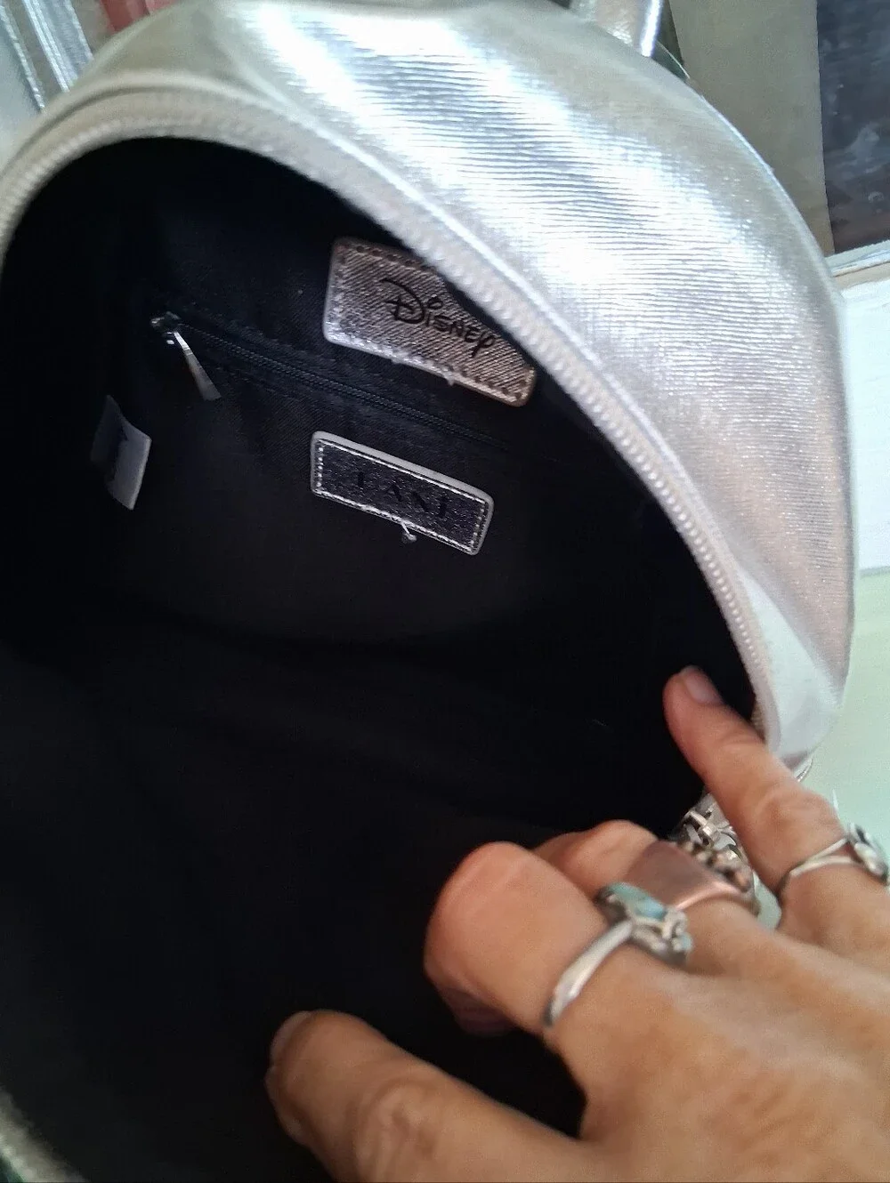 Disney Minnie Metallic Silver Mini Backpack